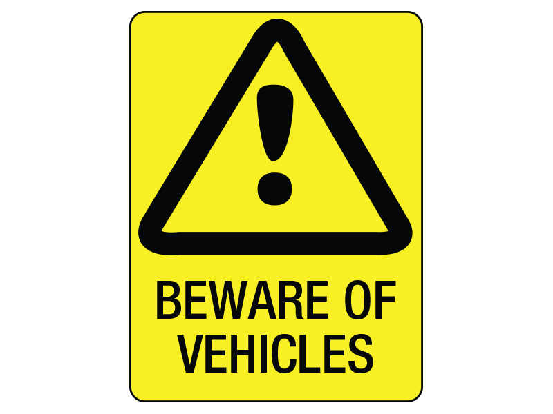 Beware Of Vehicles Sign MTA NSW